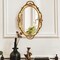 14.5 x 10 inchs Oval Antique Decorative Wall Mirror Vintage Hanging Mirror (Gold 2 Pcs)